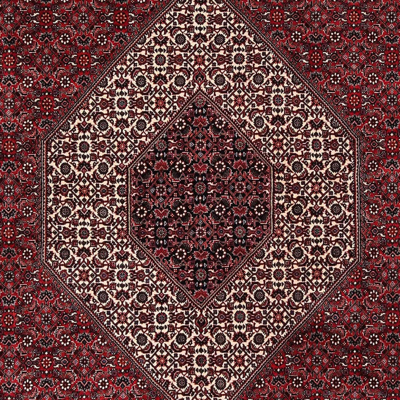 Persisk tæppe - Bijar - 252 x 203 cm - mørkerød