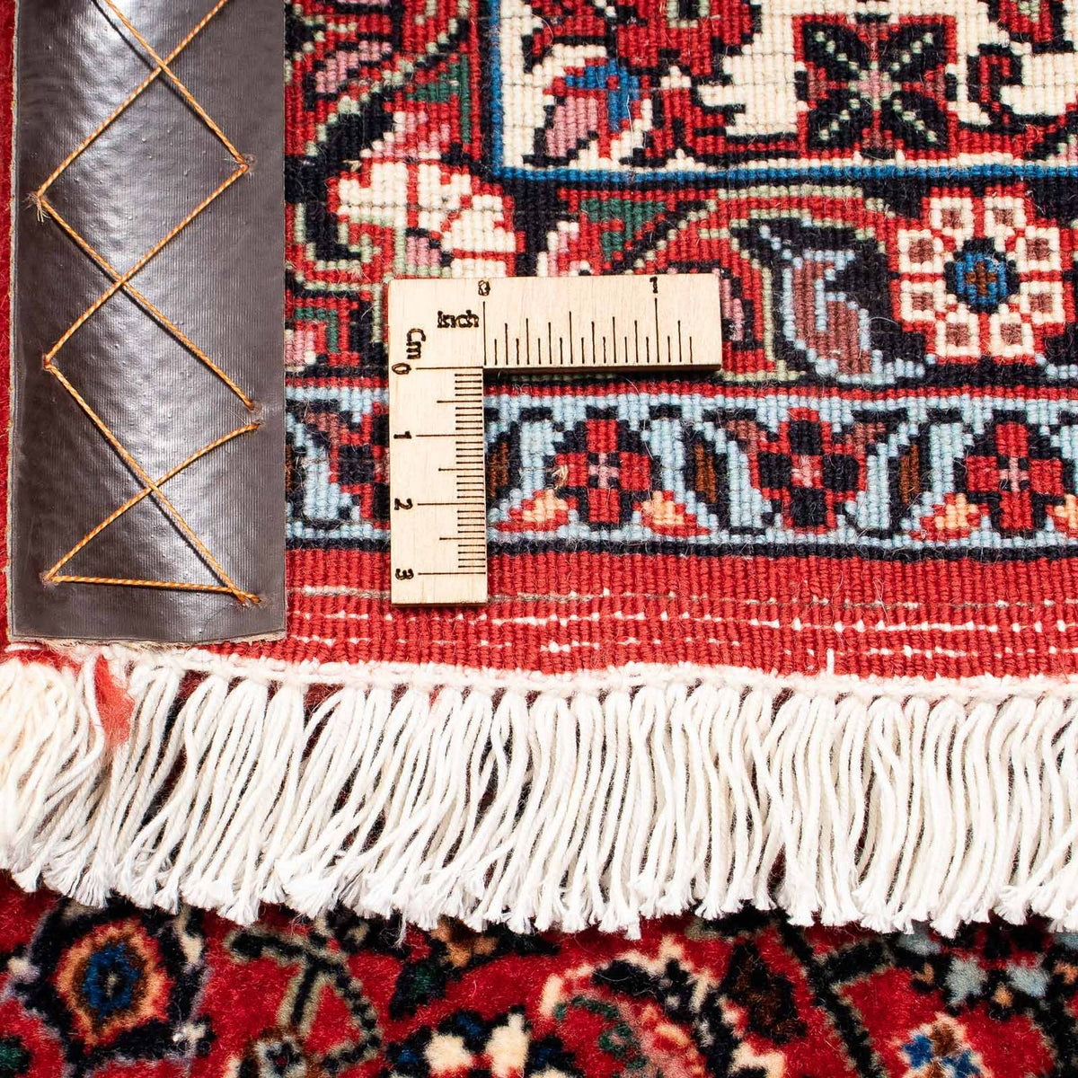 Persisk tæppe - Bijar - 252 x 203 cm - mørkerød