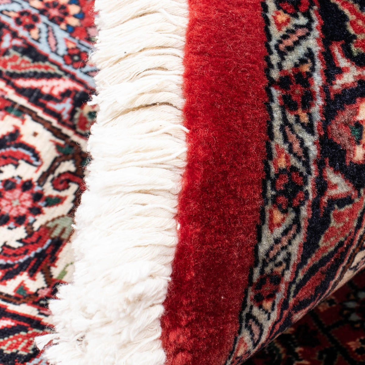 Persisk tæppe - Bijar rundt  - 155 x 155 cm - mørkerød