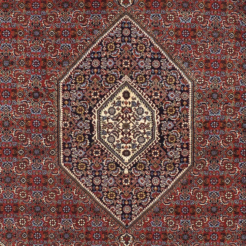 Persisk tæppe - Bijar - 205 x 139 cm - mørkerød