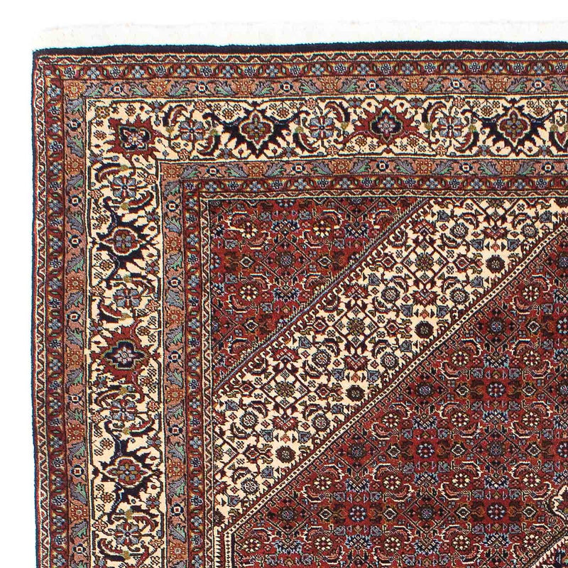 Persisk tæppe - Bijar - 205 x 139 cm - mørkerød