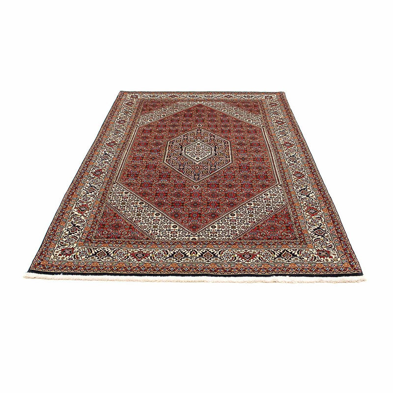 Persisk tæppe - Bijar - 205 x 139 cm - mørkerød