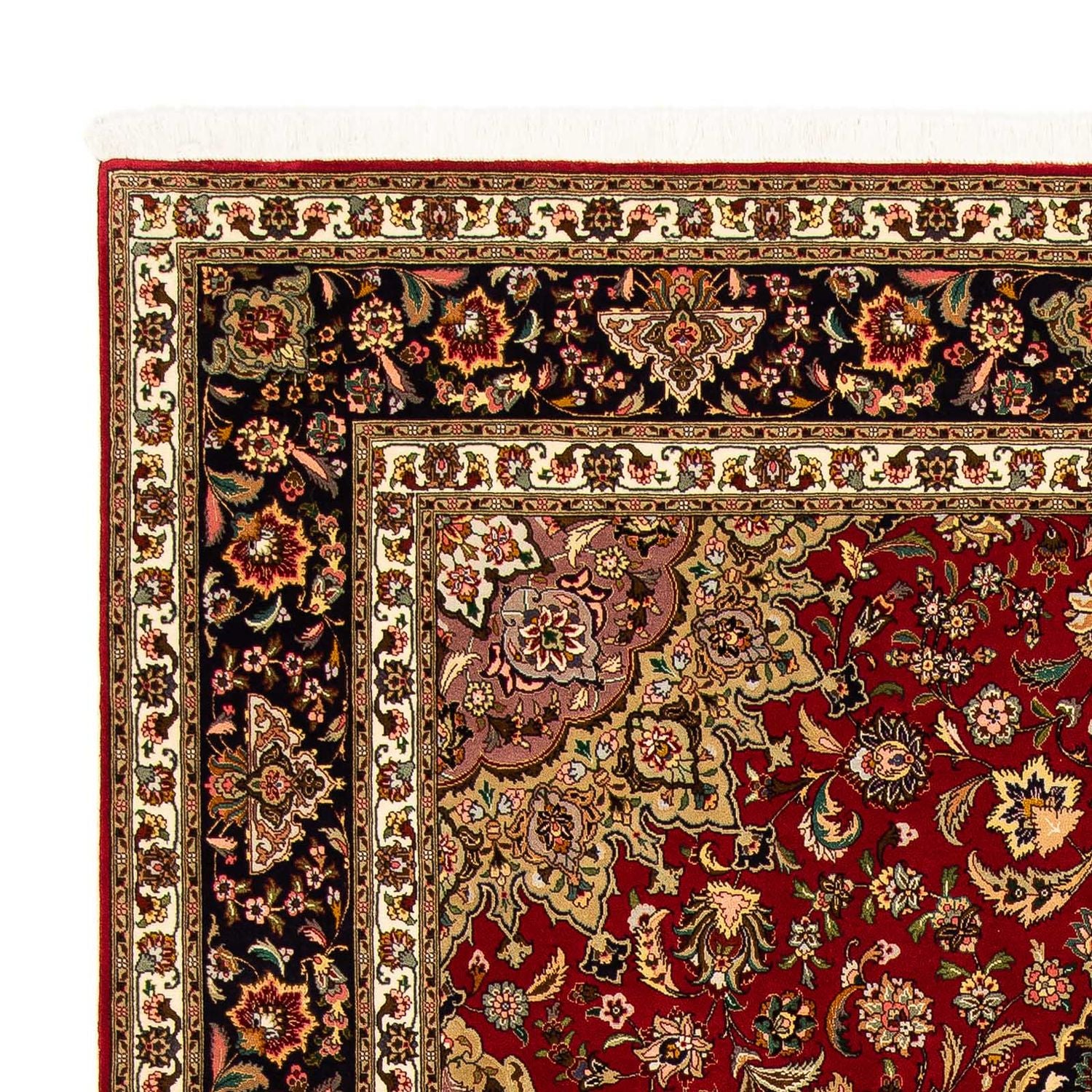 Persisk tæppe - Tabriz - Royal - 300 x 202 cm - mørkerød