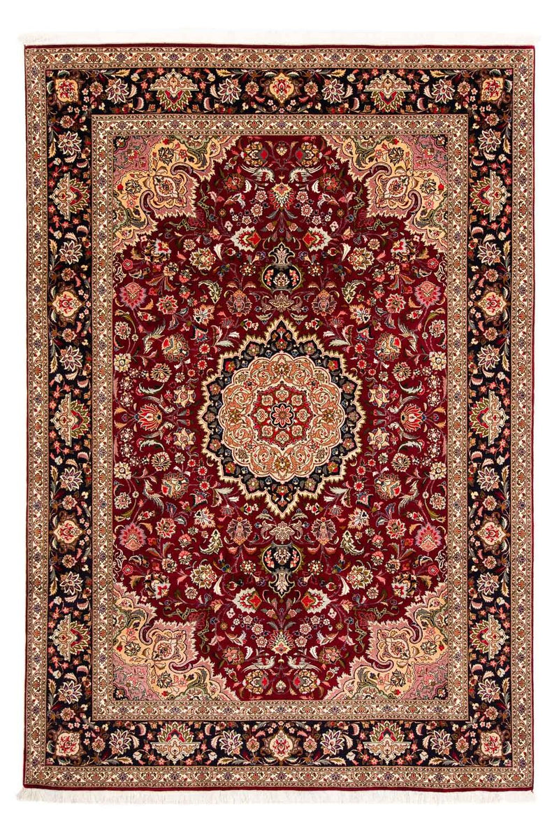Persisk tæppe - Tabriz - Royal - 300 x 202 cm - mørkerød