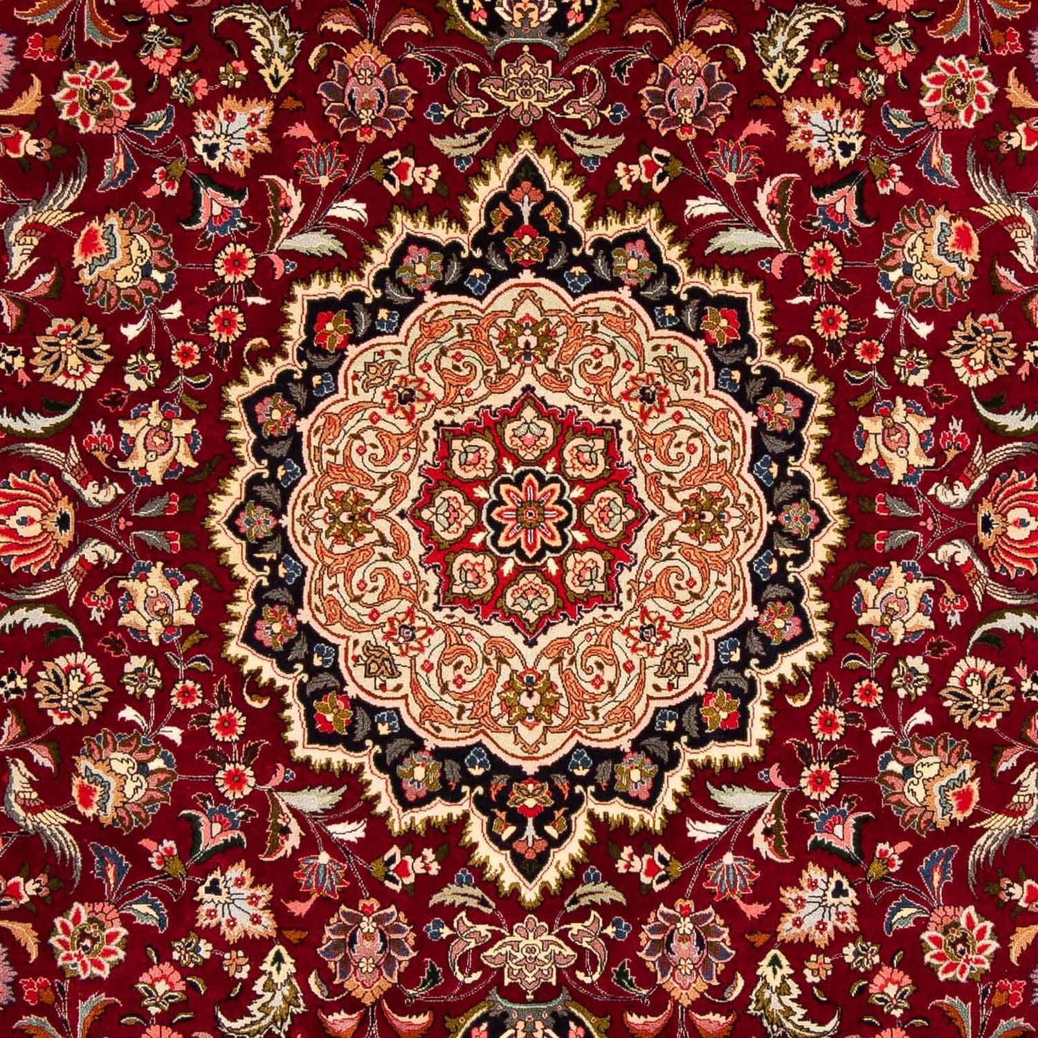 Persisk tæppe - Tabriz - Royal - 300 x 202 cm - mørkerød