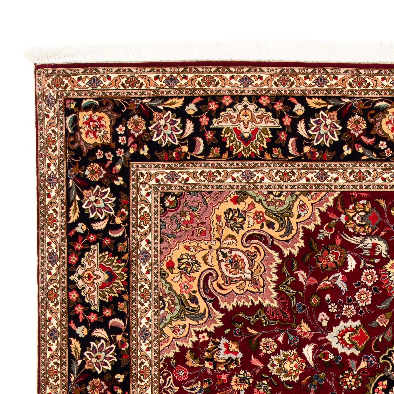 Persisk tæppe - Tabriz - Royal - 300 x 202 cm - mørkerød