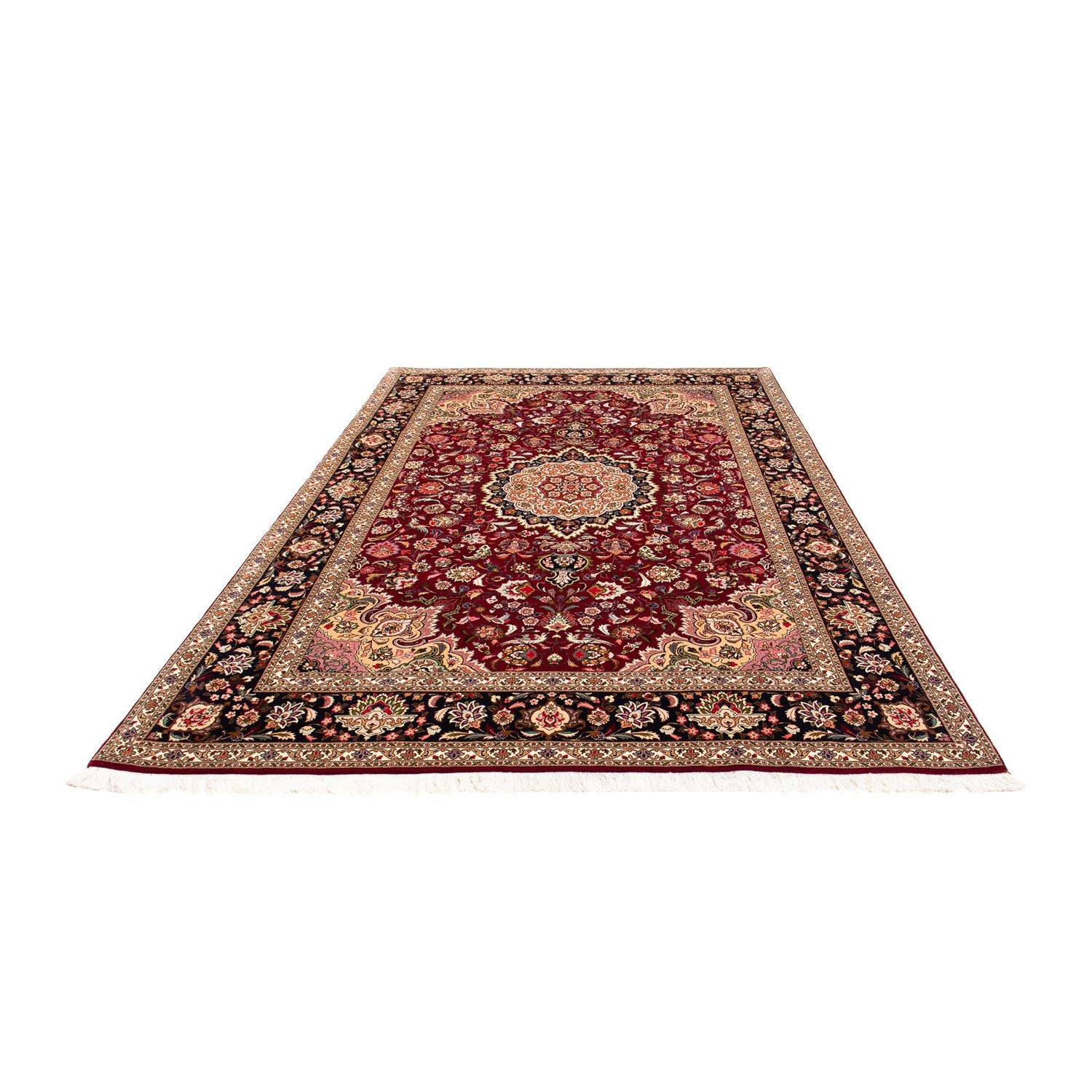 Persisk tæppe - Tabriz - Royal - 300 x 202 cm - mørkerød