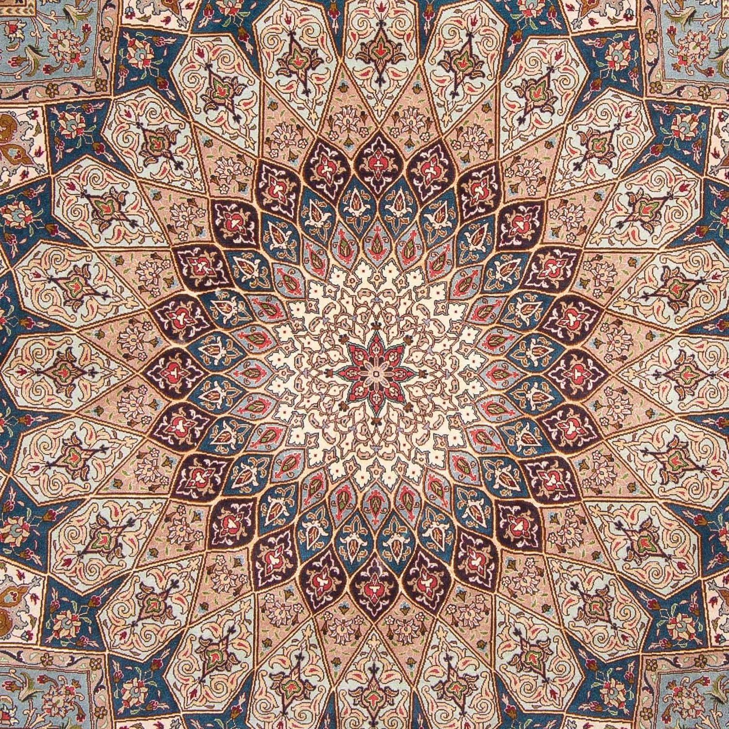 Persisk tæppe - Tabriz - Royal firkantet  - 253 x 251 cm - lys brun