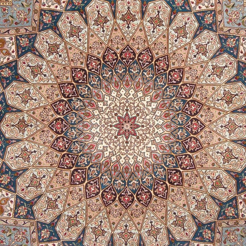 Persisk tæppe - Tabriz - Royal firkantet  - 253 x 251 cm - lys brun