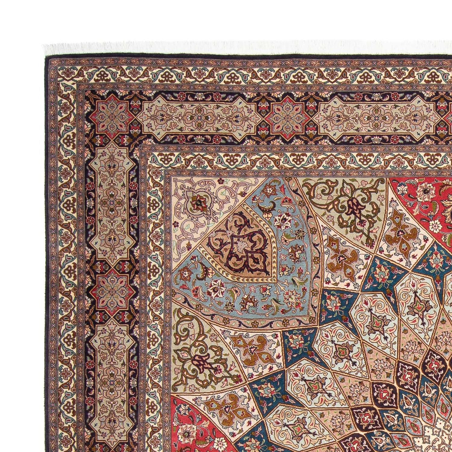 Persisk tæppe - Tabriz - Royal firkantet  - 253 x 251 cm - lys brun