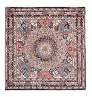 Persisk tæppe - Tabriz - Royal firkantet  - 257 x 255 cm - lys brun