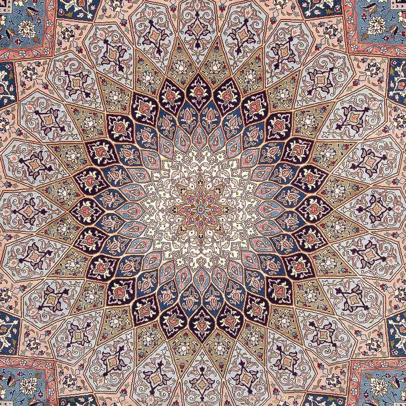 Persisk tæppe - Tabriz - Royal firkantet  - 257 x 255 cm - lys brun