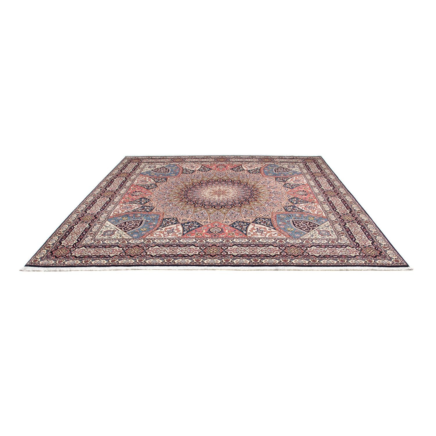Persisk tæppe - Tabriz - Royal firkantet  - 257 x 255 cm - lys brun
