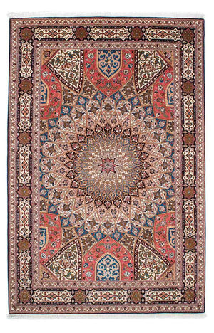 Persisk tæppe - Tabriz - Royal - 252 x 167 cm - lys brun