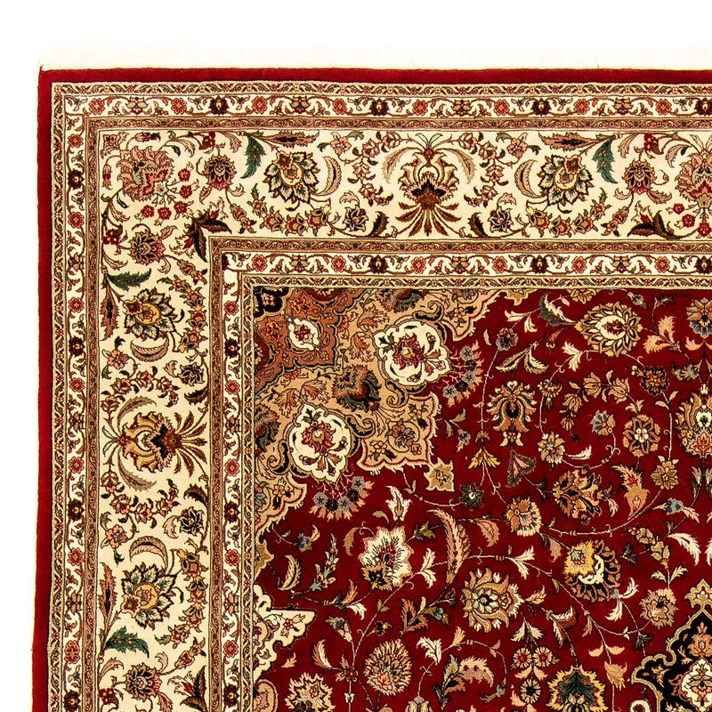 Persisk tæppe - Tabriz - Royal - 348 x 252 cm - mørkerød