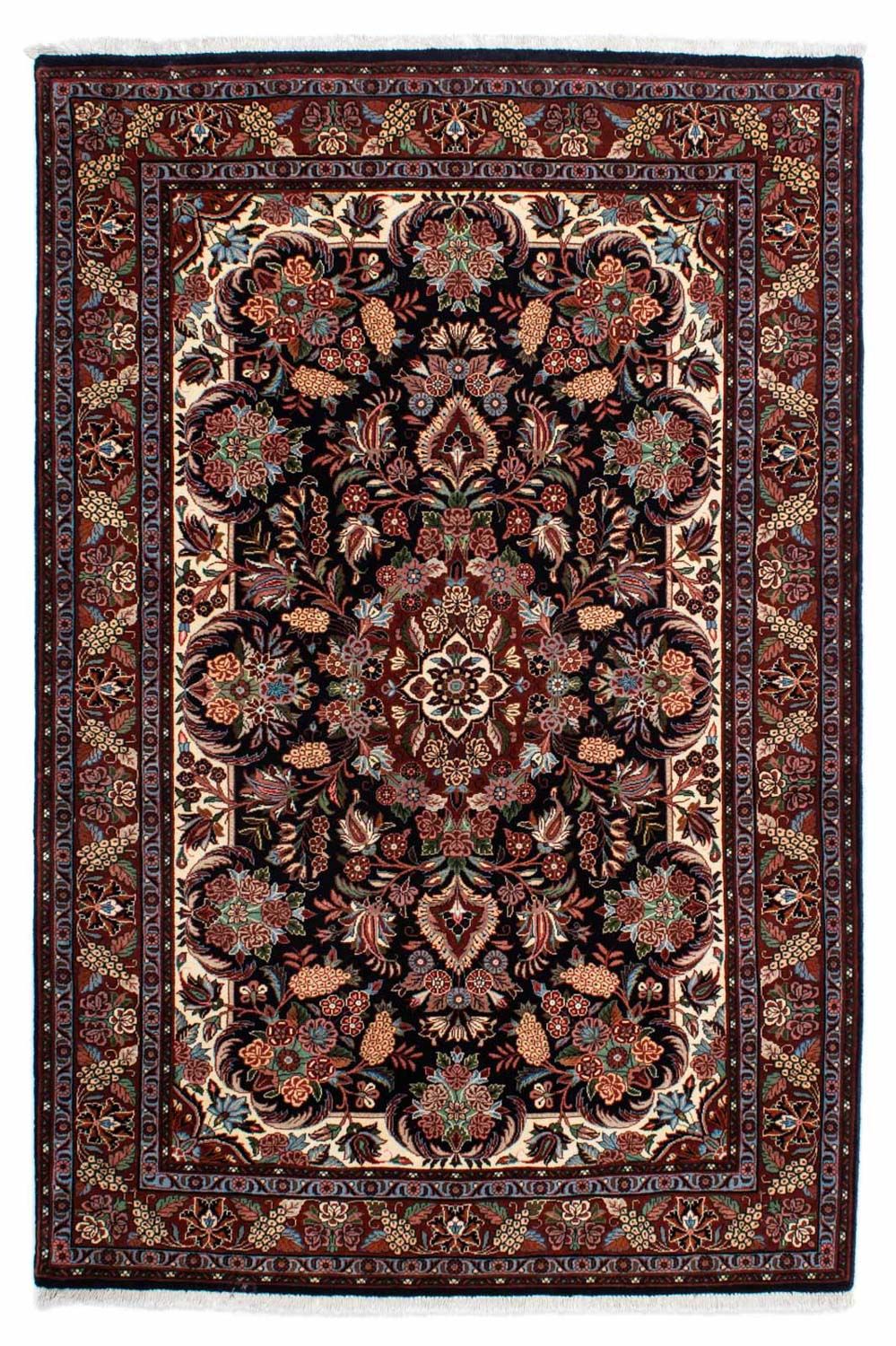 Persisk tæppe - Bijar - 210 x 133 cm - mørkeblå