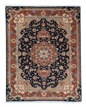 Persisk tæppe - Tabriz - Royal - 200 x 155 cm - mørkeblå