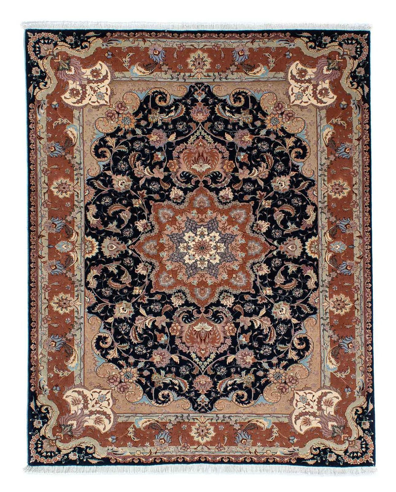 Persisk tæppe - Tabriz - Royal - 200 x 155 cm - mørkeblå