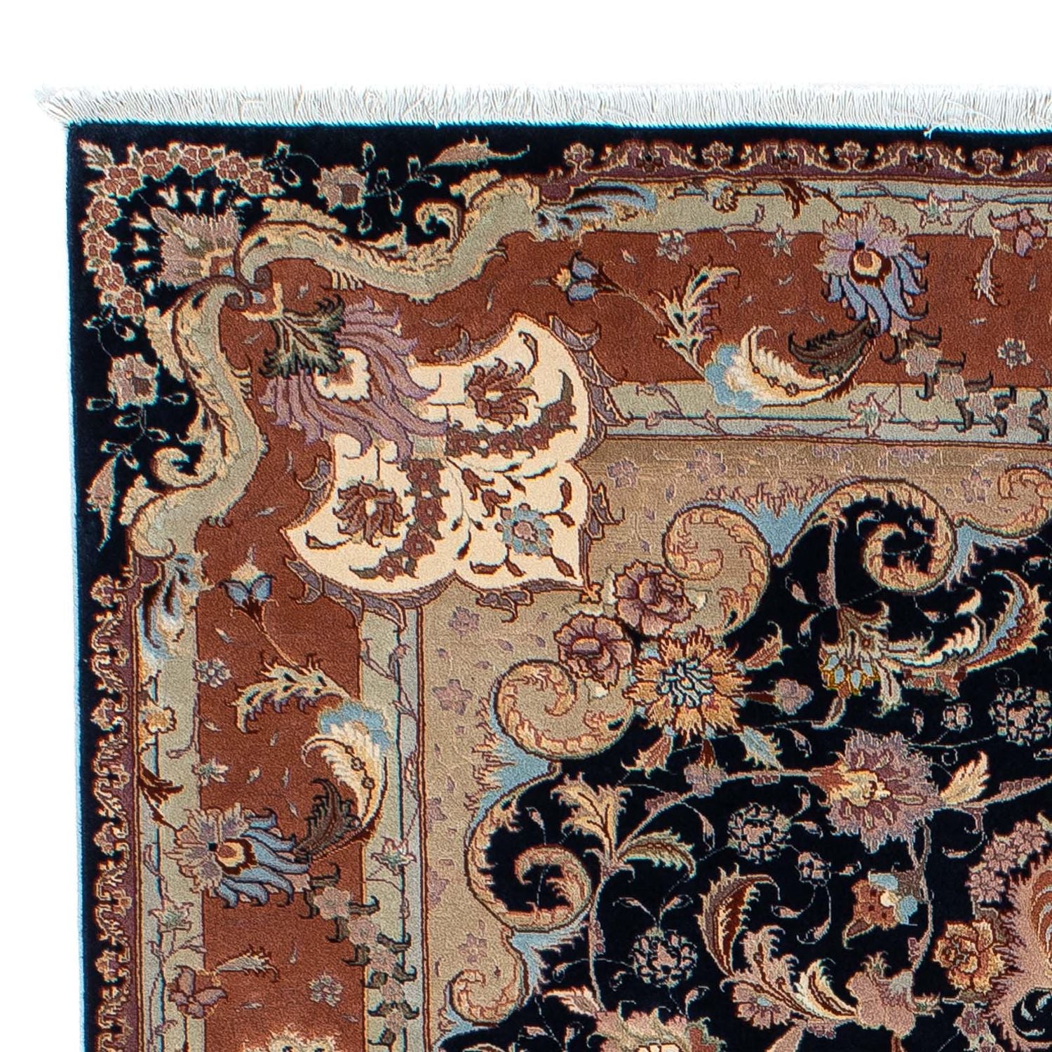 Persisk tæppe - Tabriz - Royal - 200 x 155 cm - mørkeblå