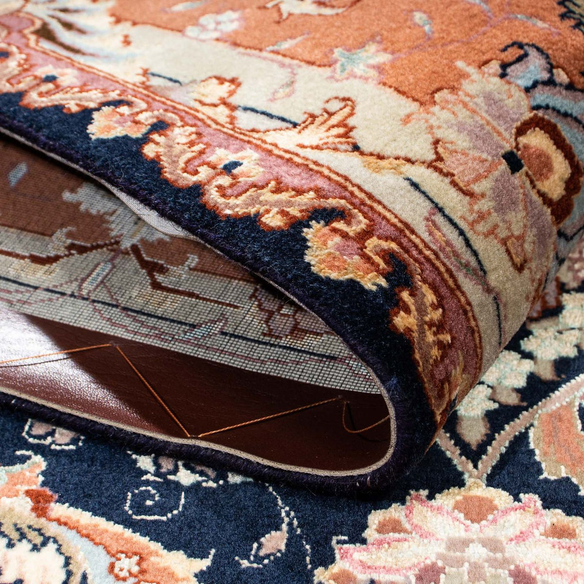 Persisk tæppe - Tabriz - Royal - 200 x 155 cm - mørkeblå