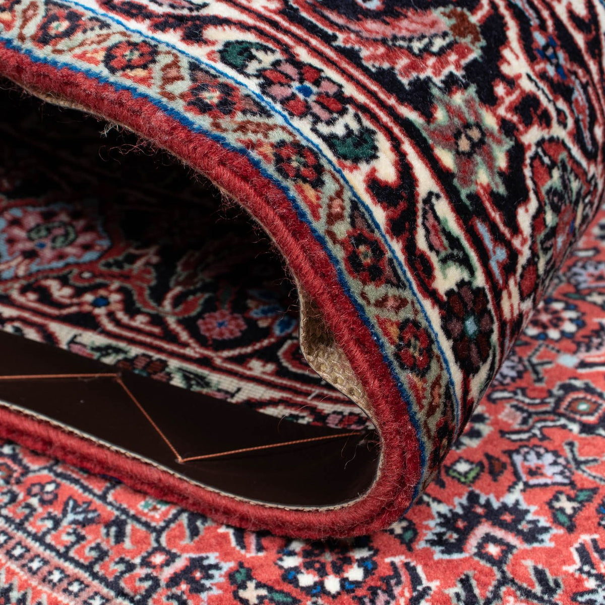 Persisk tæppe - Bijar - 214 x 127 cm - lysrød