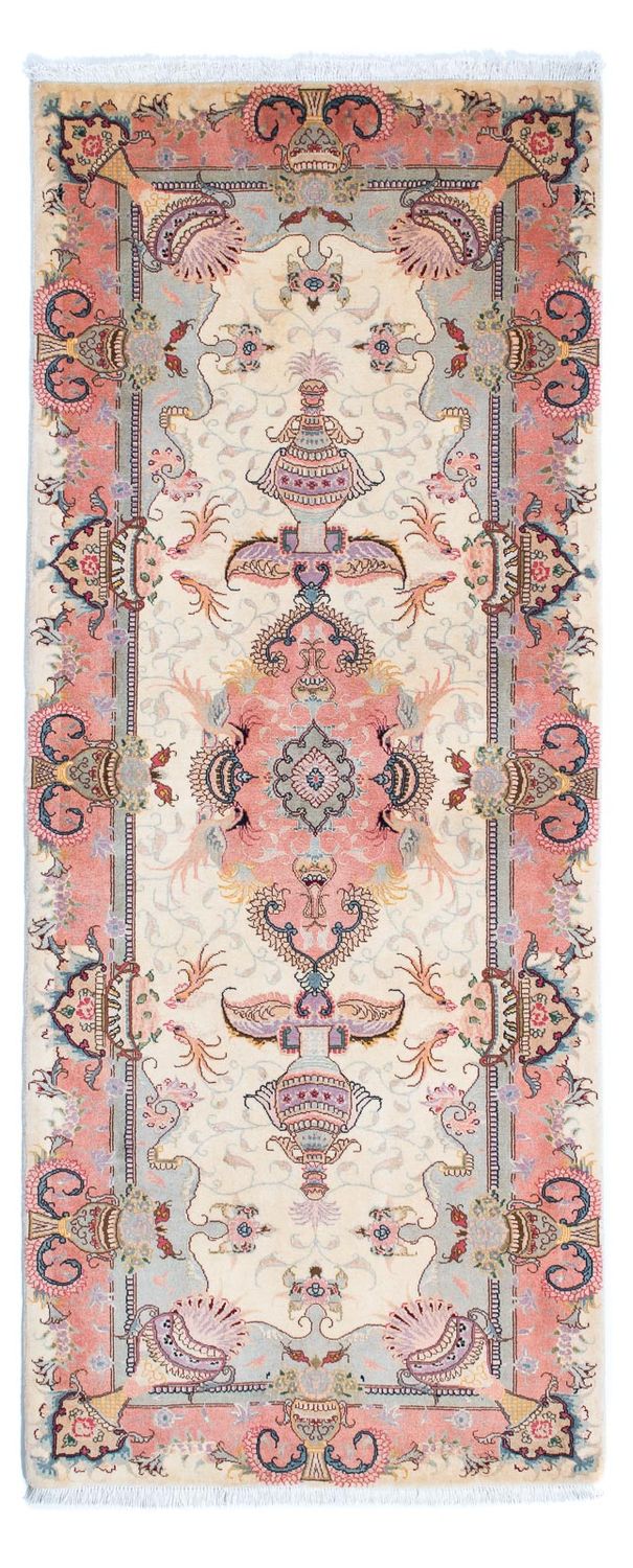 Løber Persisk tæppe - Tabriz - Royal - 203 x 80 cm - beige