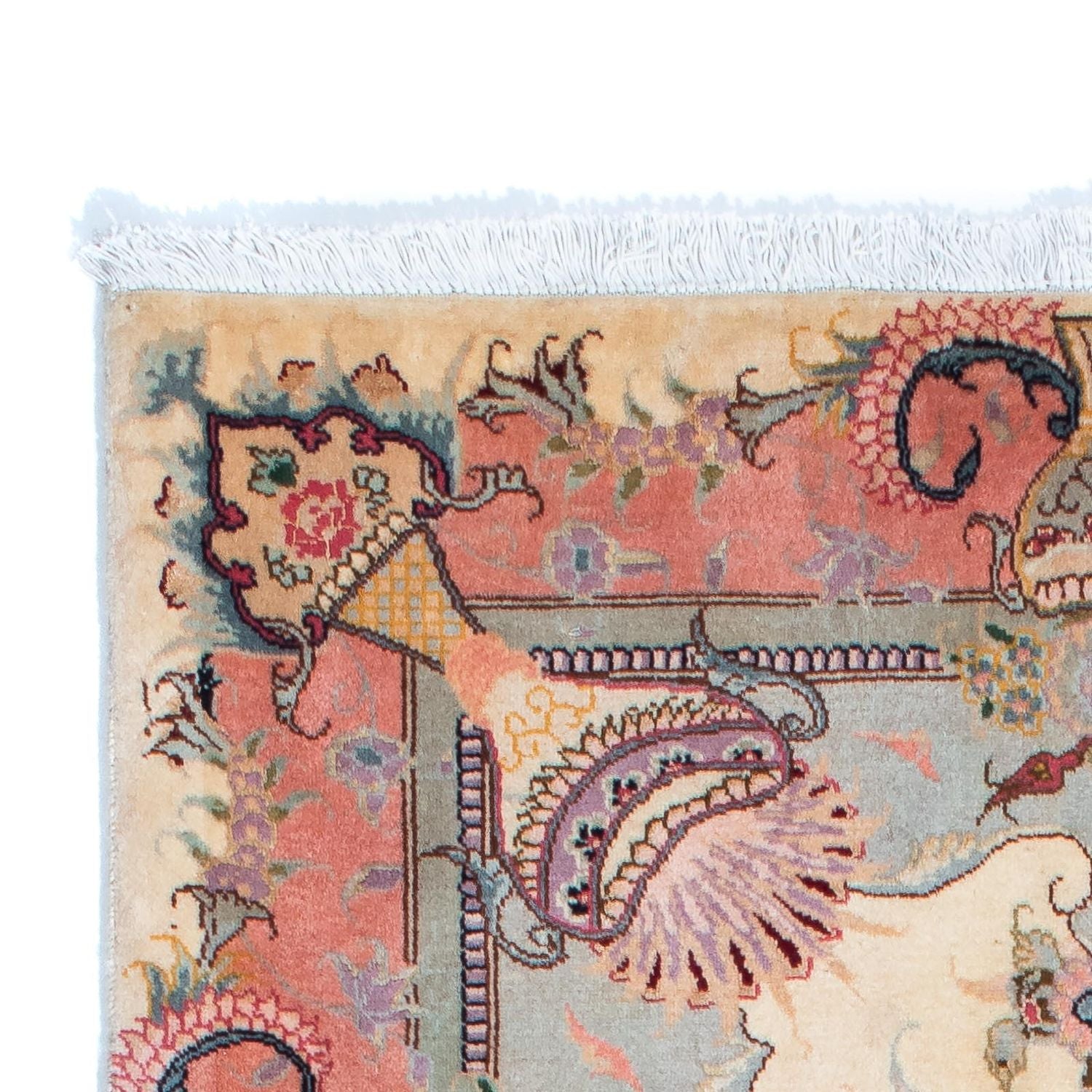 Løber Persisk tæppe - Tabriz - Royal - 203 x 80 cm - beige