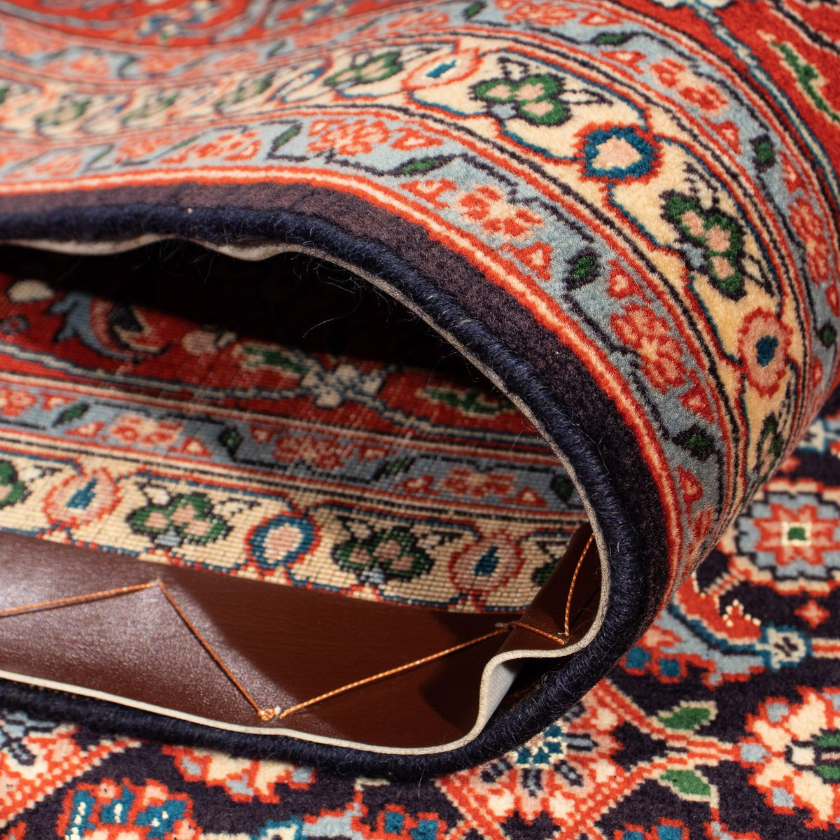 Persisk tæppe - Tabriz - 252 x 201 cm - mørkeblå