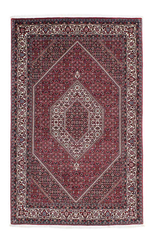 Persisk tæppe - Bijar - 209 x 132 cm - lysrød