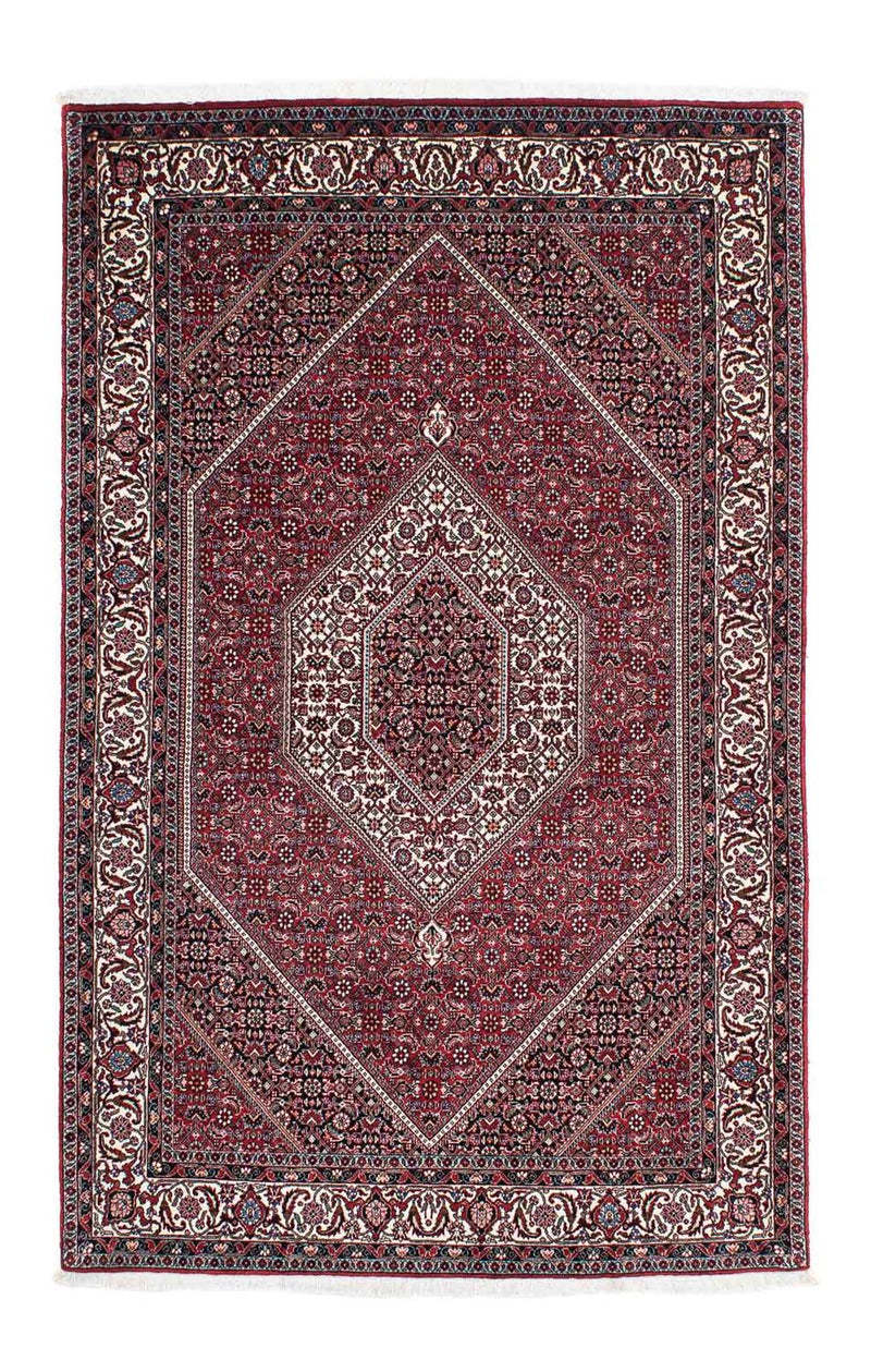 Persisk tæppe - Bijar - 209 x 132 cm - lysrød