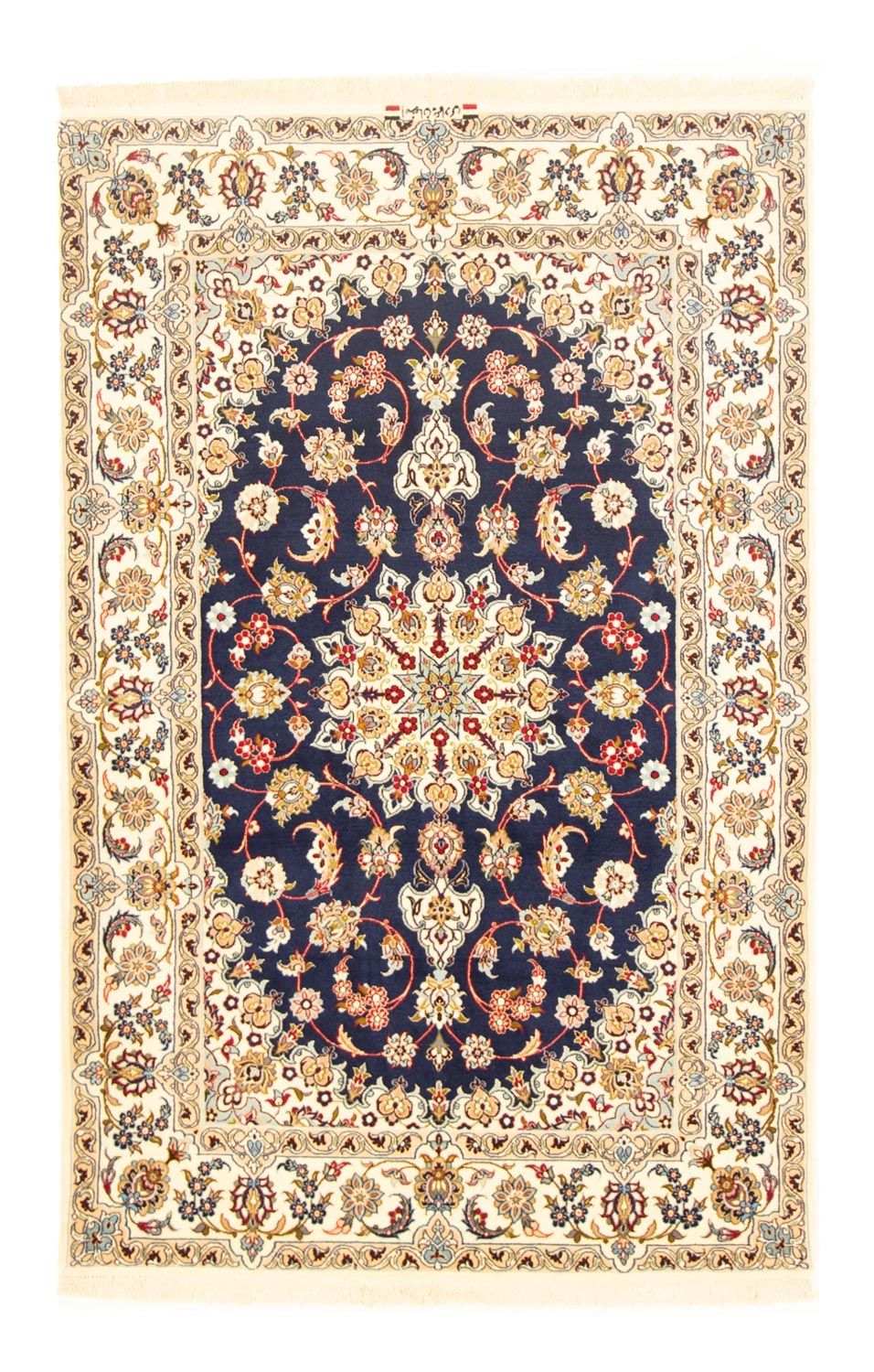 Persisk tæppe - Isfahan - Premium - 171 x 108 cm - mørkeblå