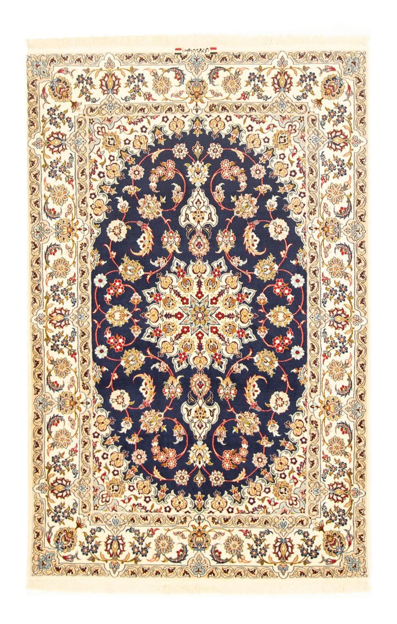 Persisk tæppe - Isfahan - Premium - 171 x 108 cm - mørkeblå