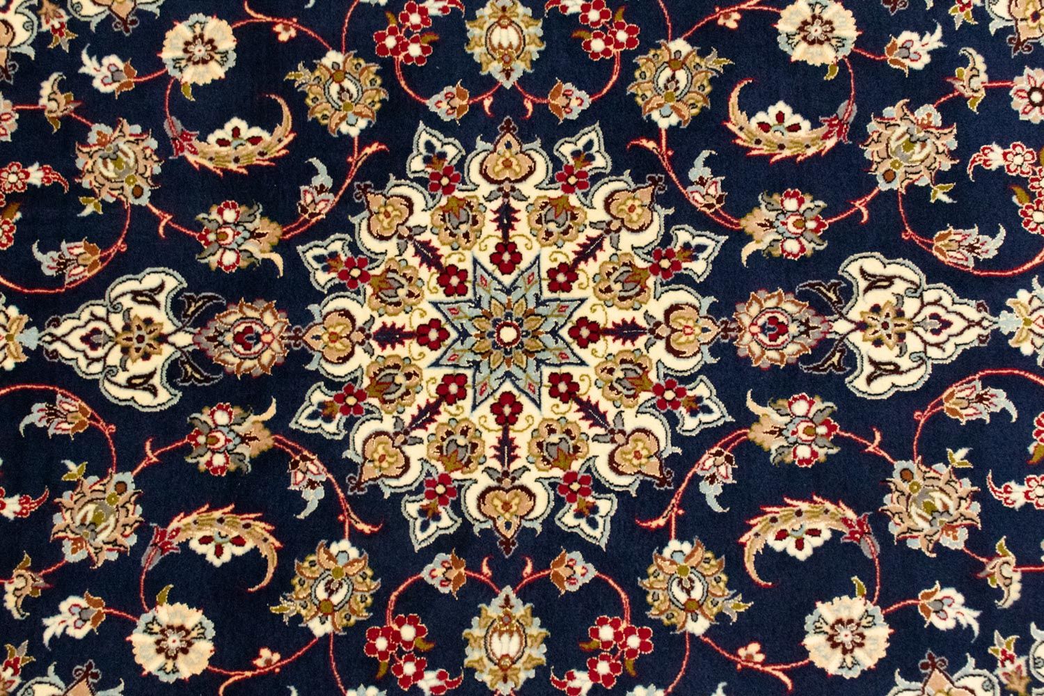 Persisk tæppe - Isfahan - Premium - 171 x 108 cm - mørkeblå