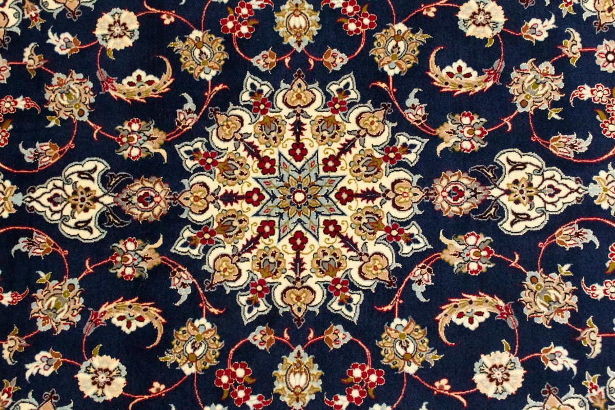 Persisk tæppe - Isfahan - Premium - 171 x 108 cm - mørkeblå