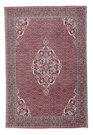 Persisk tæppe - Bijar - 203 x 139 cm - lysrød