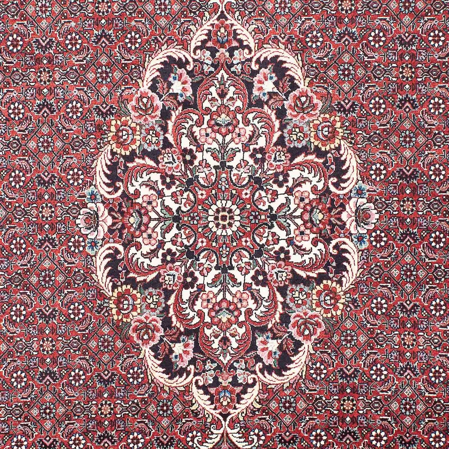 Persisk tæppe - Bijar - 203 x 139 cm - lysrød