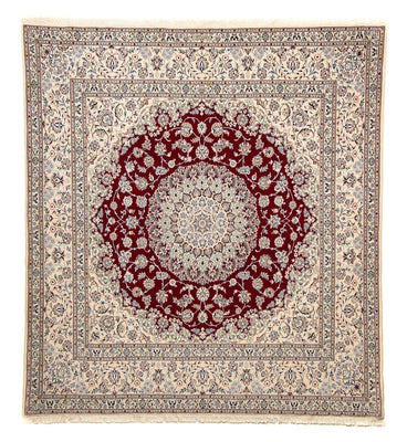 Persisk tæppe - Nain - Premium firkantet  - 211 x 200 cm - beige
