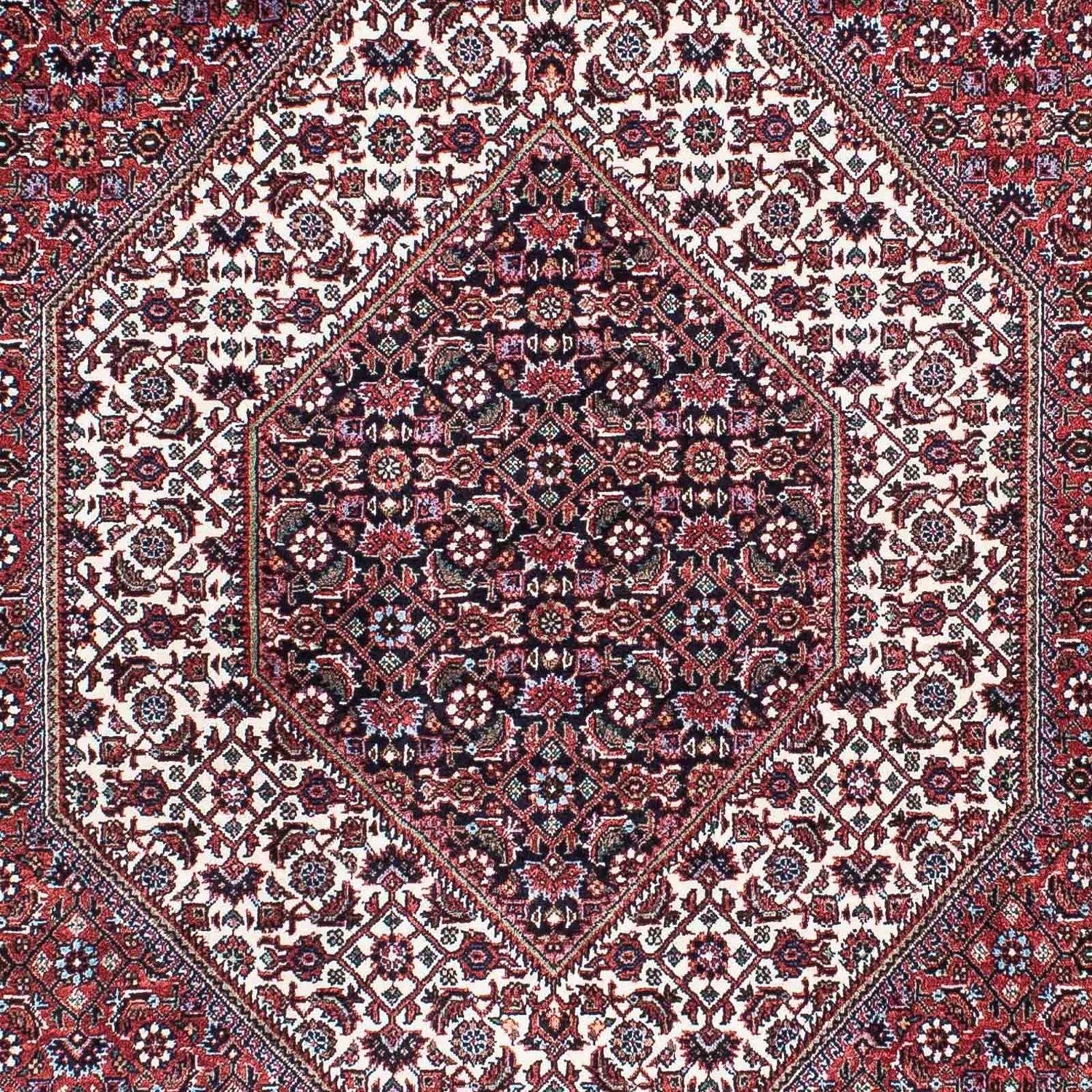 Persisk tæppe - Bijar - 214 x 131 cm - lysrød