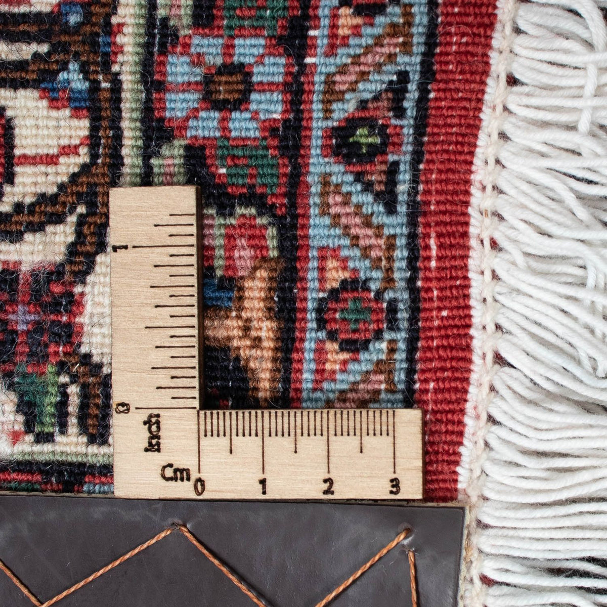 Persisk tæppe - Bijar - 214 x 131 cm - lysrød