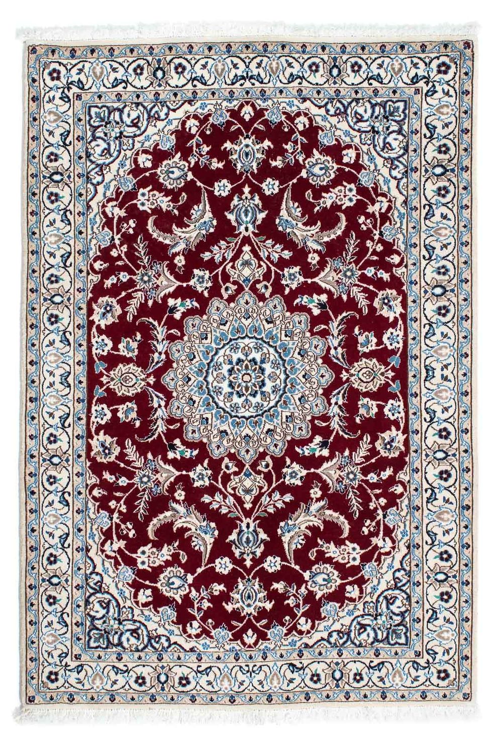 Persisk tæppe - Nain - Royal - 163 x 115 cm - mørkerød