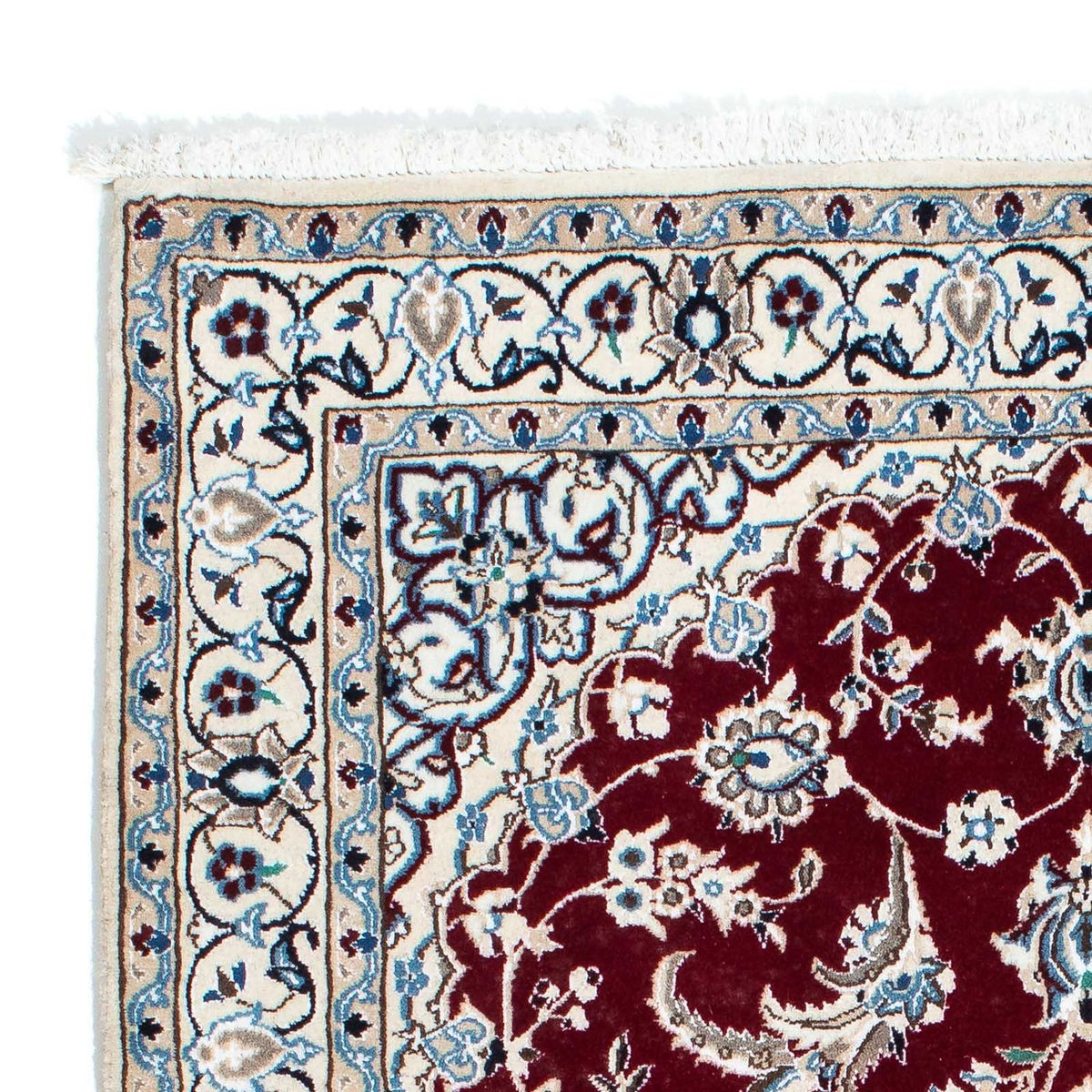 Persisk tæppe - Nain - Royal - 163 x 115 cm - mørkerød