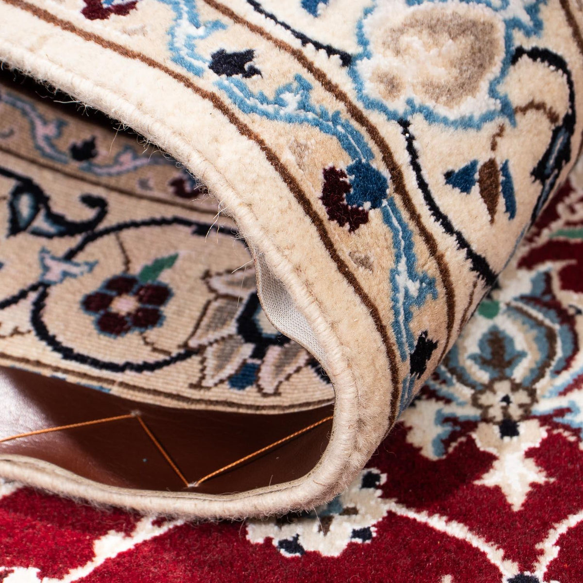 Persisk tæppe - Nain - Royal - 163 x 115 cm - mørkerød