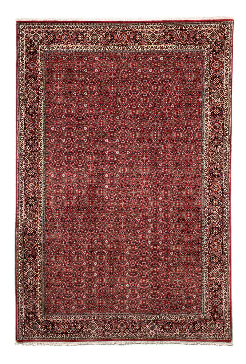 Persisk tæppe - Bijar - 298 x 205 cm - mørkerød