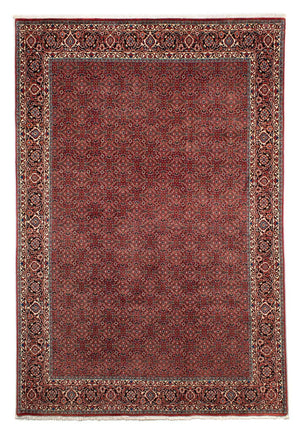 Persisk tæppe - Bijar - 299 x 202 cm - mørkerød