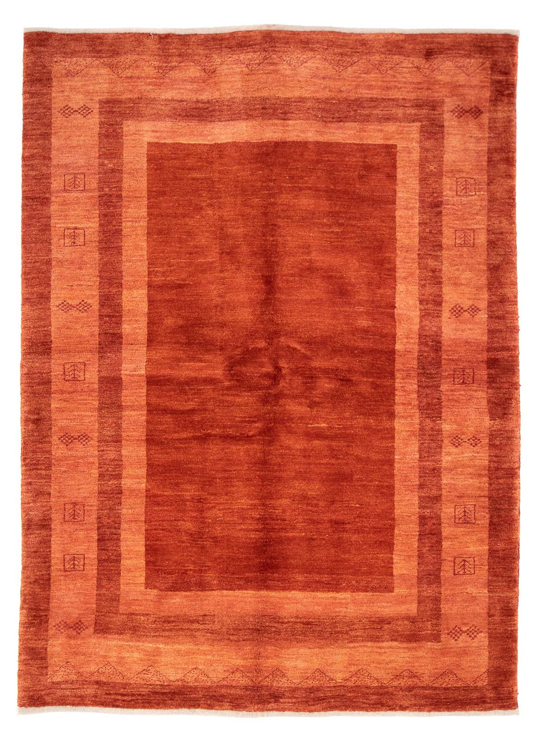 Gabbeh-tæppe - Persisk - 242 x 170 cm - mørkerød