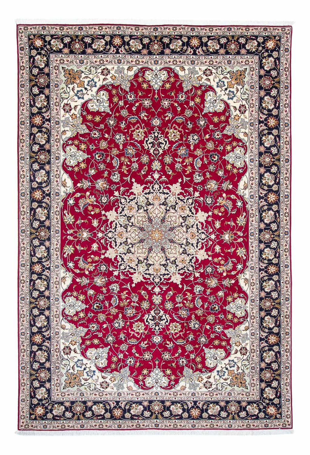 Persisk tæppe - Tabriz - Royal - 300 x 203 cm - mørkerød