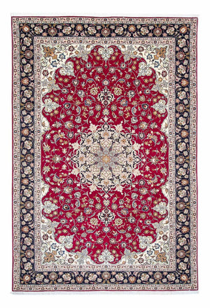 Persisk tæppe - Tabriz - Royal - 300 x 203 cm - mørkerød