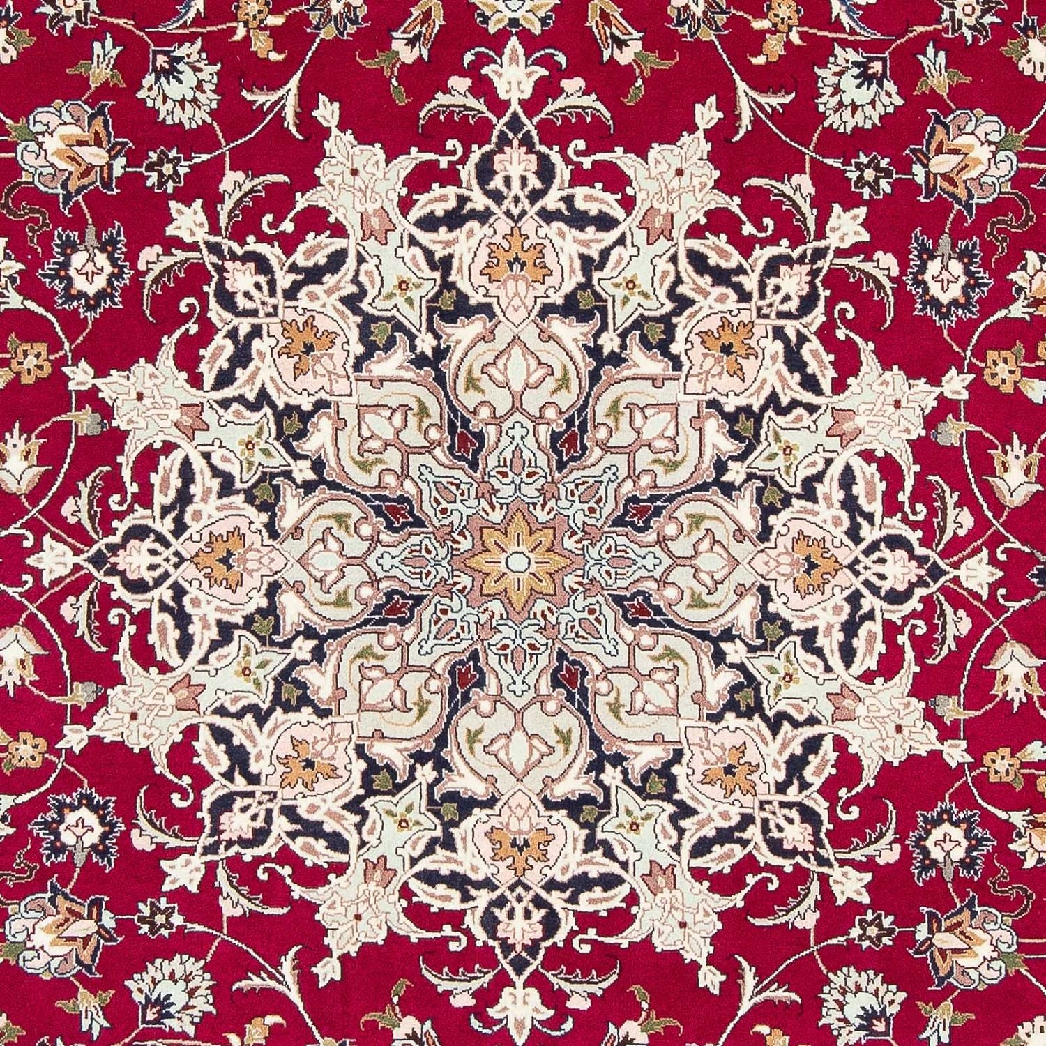 Persisk tæppe - Tabriz - Royal - 300 x 203 cm - mørkerød