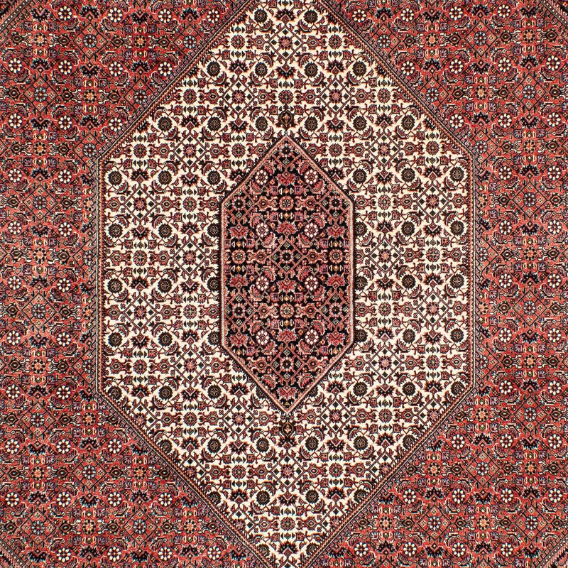 Persisk tæppe - Bijar - 293 x 203 cm - lysrød