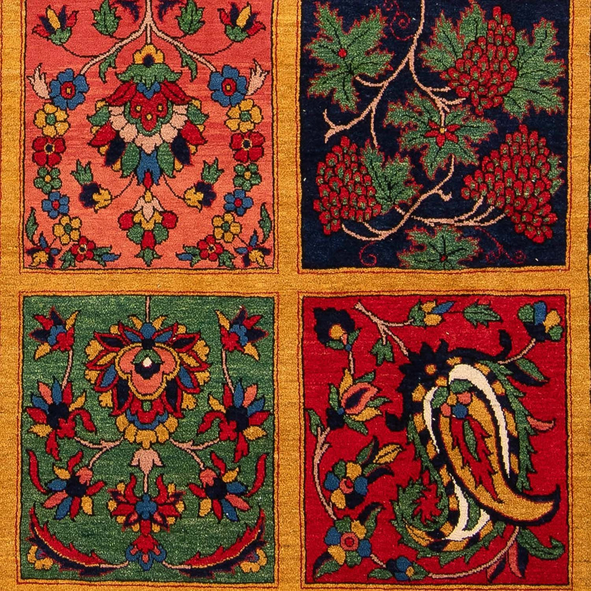 Persisk tæppe - Nomadisk - 361 x 246 cm - mørkerød